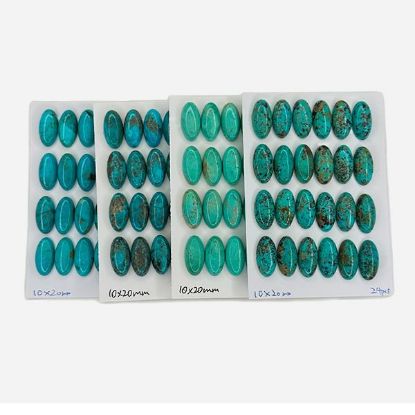 Picture of Stabilized Thunder Creek Turquoise Cabochon, 10x20mm Oval