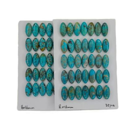 Picture of 8x16mm Oval Thunder Creek Stabilized Turquoise