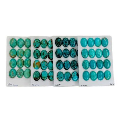 Picture of Stabilized Thunder Creek Turquoise Cabochon, 15x20mm Oval