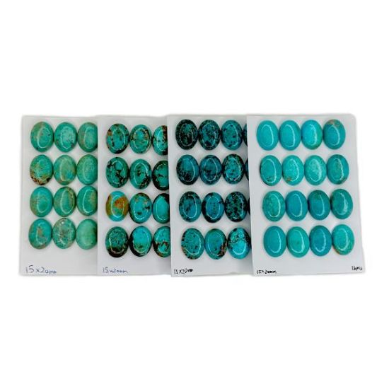 Picture of Stabilized Thunder Creek Turquoise Cabochon, 15x20mm Oval