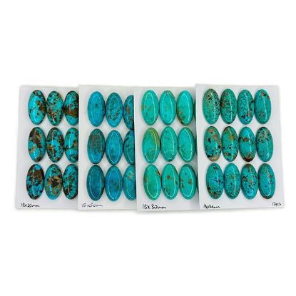 Picture of Stabilized Thunder Creek Turquoise Cabochon, 15x30mm Oval