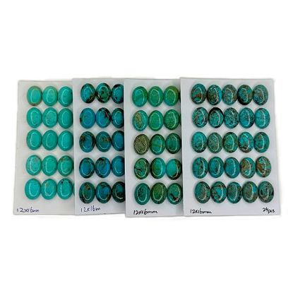Picture of Stabilized Thunder Creek Turquoise Cabochon, 12x16mm Oval