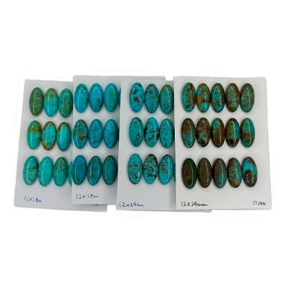 Picture of Stabilized Thunder Creek Turquoise Cabochon, 12x24mm Oval