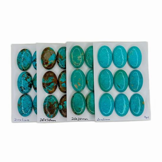 Picture of Stabilized Thunder Creek Turquoise Cabochon, 20x30mm Oval