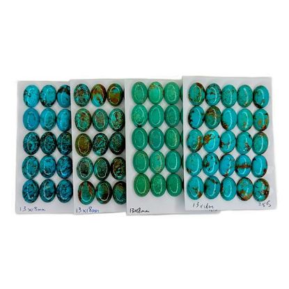 Picture of Stabilized Thunder Creek Turquoise Cabochon, 13x18mm Oval