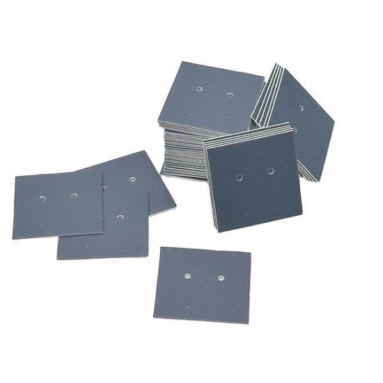 Picture of Grey Earring Card, 1" x 1", Sold per pkg of 100