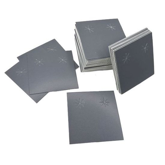 Picture of Grey Earring Card, 2-3/8" x 2-3/8", Sold per pkg of 100