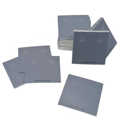Picture of Grey Earring Card with "Sterling Silver", 2-3/8" x 2-3/8", Sold per pkg of 100