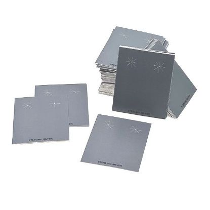Picture of Grey Earring Card with "Genuine Indian Hand Crafted Sterling Silver", 2-3/8" x 2-3/8", Sold per pkg of 100