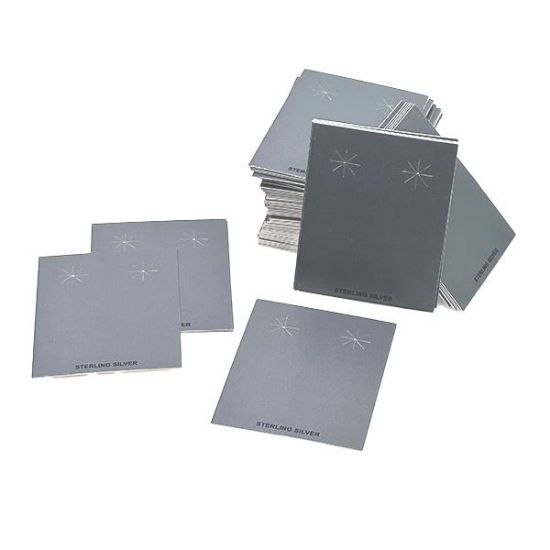 Picture of Grey Earring Card with "Genuine Indian Hand Crafted Sterling Silver", 2-3/8" x 2-3/8", Sold per pkg of 100