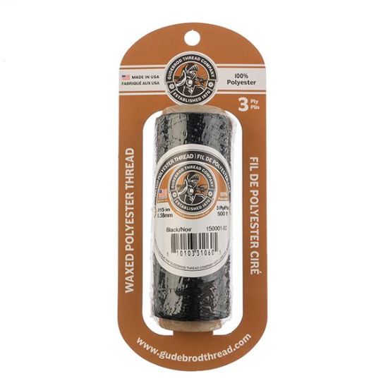 Picture of Black Wax Poly Thread 500 Feet .015 Inch