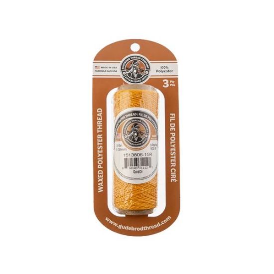 Picture of Gold Wax Poly Thread 500 Feet .015 Inch