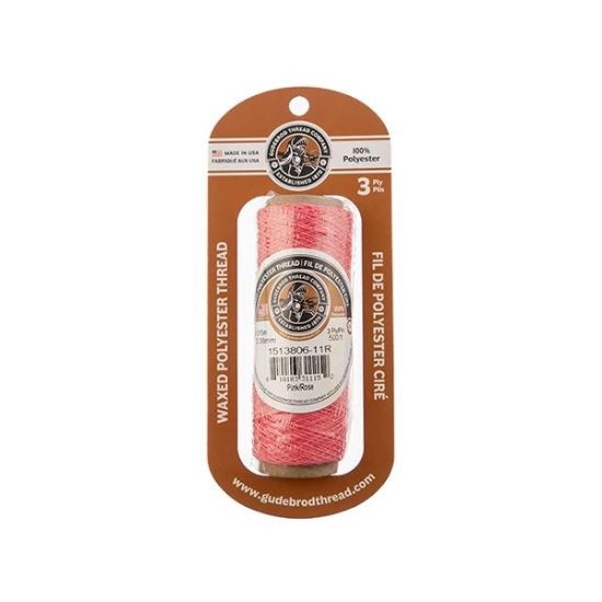 Picture of Pink Wax Poly Thread 500 Feet .015 Inch