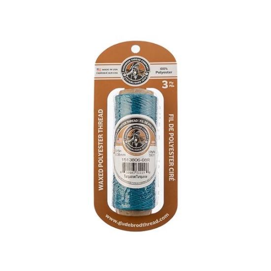 Picture of Turquoise Wax Poly Thread 500 Feet .015 Inch