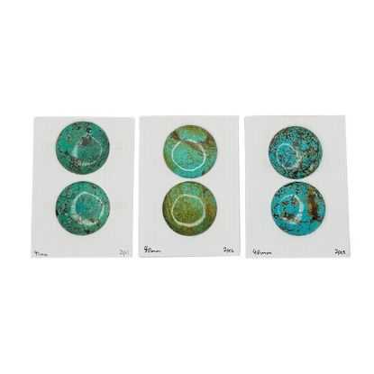 Picture of 40mm Round Thunder Creek Stabilized Turquoise