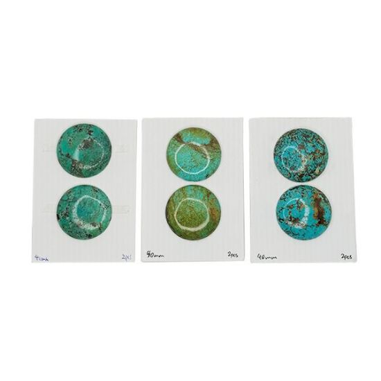 Picture of 40mm Round Thunder Creek Stabilized Turquoise