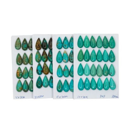 Picture of 10x20mm Pear Thunder Creek Stabilized Turquoise