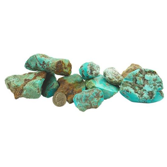 Picture of Rough Kingman Stabilized Semi Polished High Grade