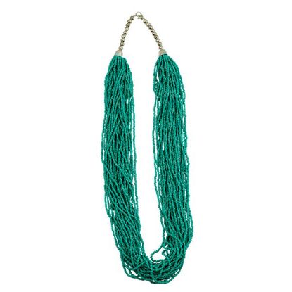 Picture of Turquoise Green Multi Strand Seed Bead Necklace