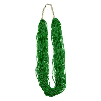 Picture of Green Multi Strand Seed Bead Necklace
