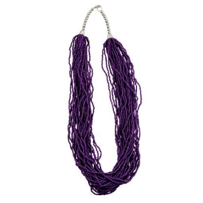 Picture of Purple Multi Strand Seed Bead Necklace
