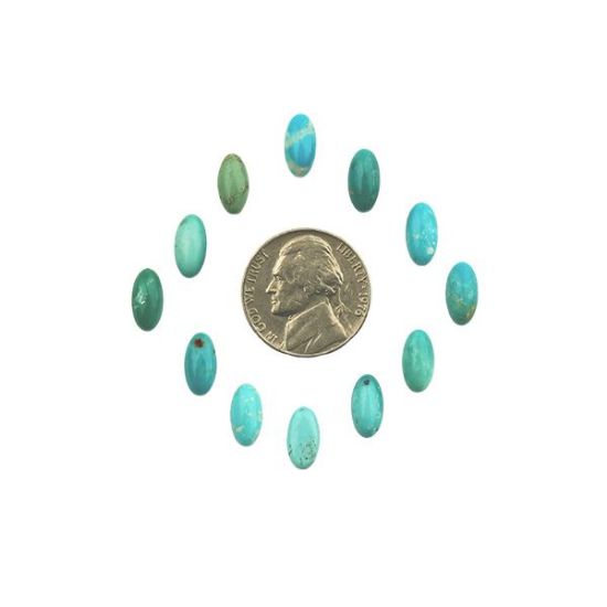 Picture of Stabilized Arizona Turquoise Cabochon, 5x10mm