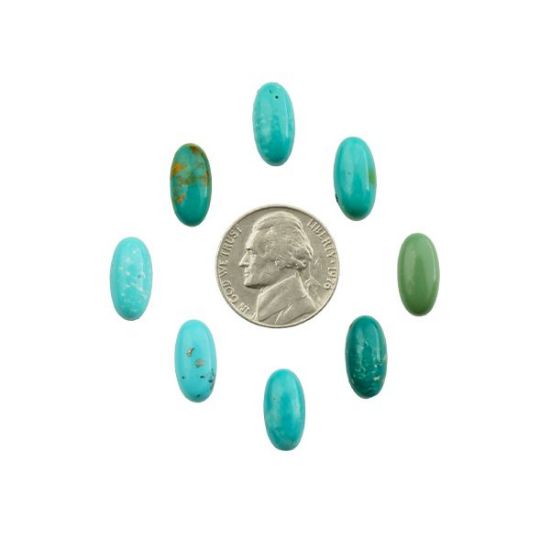 Picture of Stabilized Arizona Turquoise Cabochon, 7x14mm