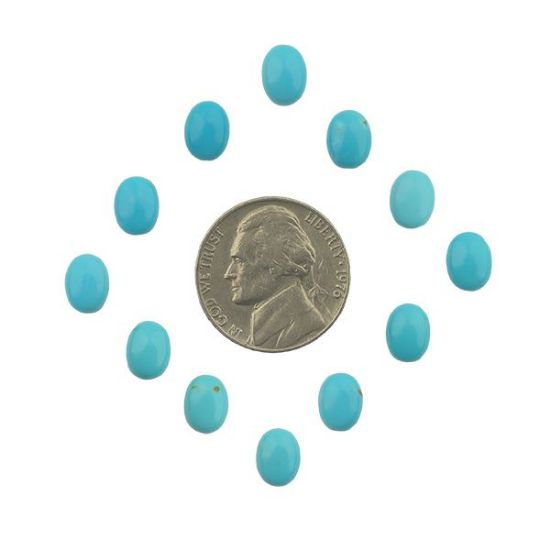 Picture of Stabilized CompitosTurquoise Cabochon 6x8mm