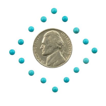 Picture of Enhanced Sleeping Beauty Turquoise Cabochon 3mm