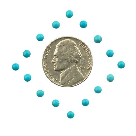 Picture of Enhanced Sleeping Beauty Turquoise Cabochon 3mm