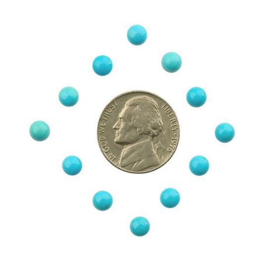 Picture of Enhanced Sleeping Beauty Turquoise Cabochon, 5mm