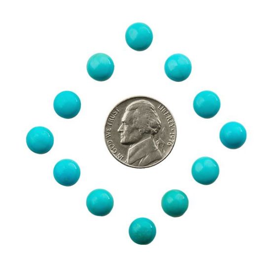 Picture of Enhanced Sleeping Beauty Turquoise Cabochon, 8mm
