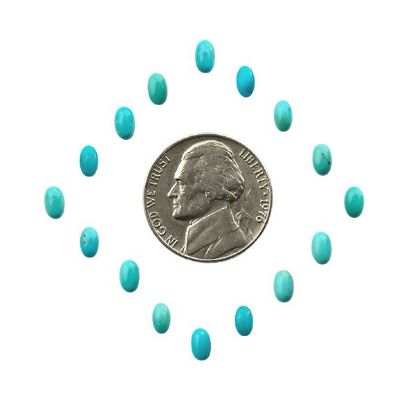 Picture of Enhanced Sleeping Beauty Turquoise Cabochon, 3x5mm
