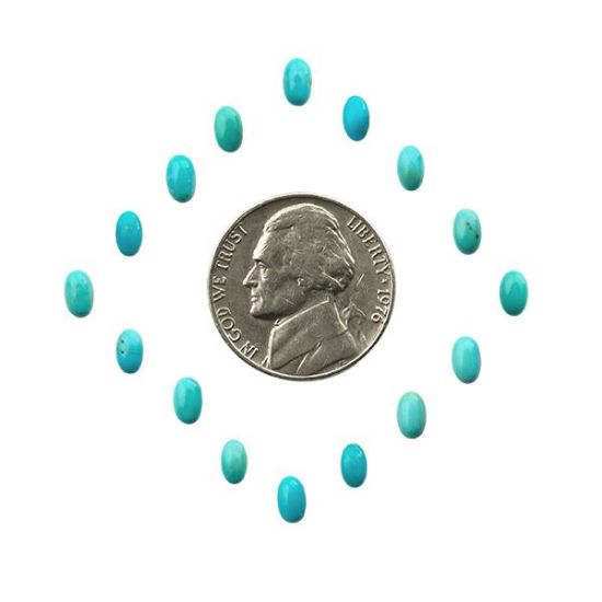 Picture of Enhanced Sleeping Beauty Turquoise Cabochon, 3x5mm