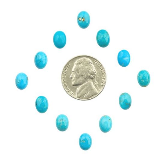 Picture of Enhanced Sleeping Beauty Turquoise Cabochon, 6x8mm