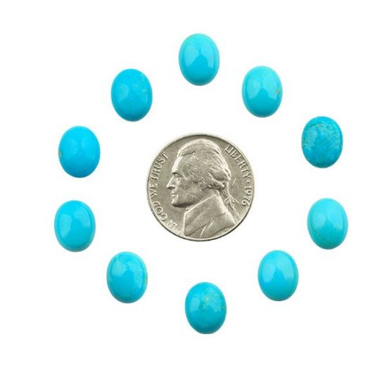 Picture of Enhanced Sleeping Beauty Turquoise Cabochon, 8x10mm