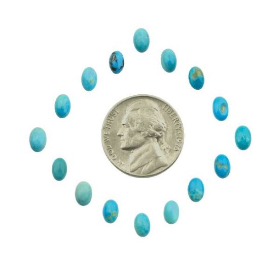 Picture of Enhanced Sleeping Beauty Turquoise Cabochon, 4x6mm
