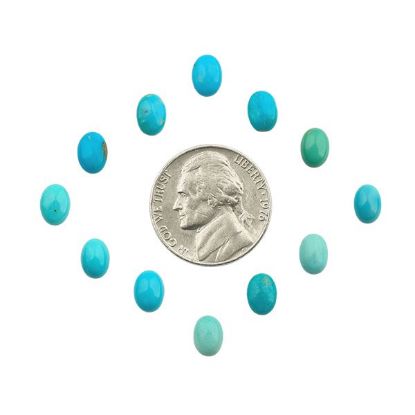 Picture of Enhanced Sleeping Beauty Turquoise Cabochon, 5x7mm