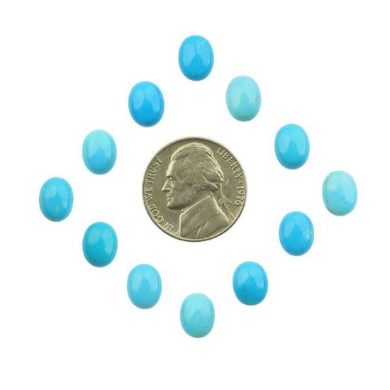 Picture of Enhanced Sleeping Beauty Turquoise Cabochon, 7x9mm