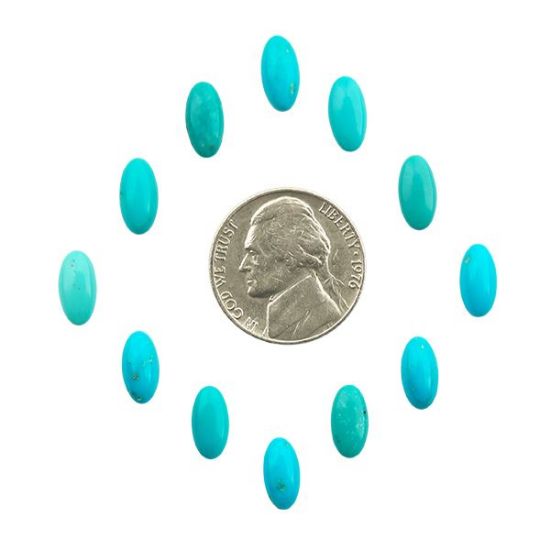 Picture of Enhanced Sleeping Beauty Turquoise Cabochon, 5x10mm