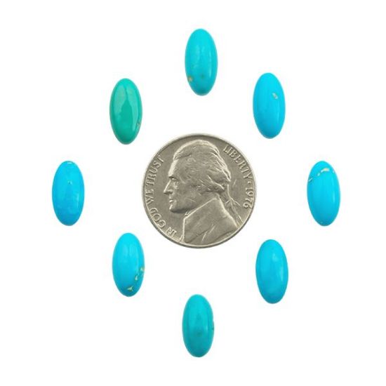 Picture of Enhanced Sleeping Beauty Turquoise Cabochon, 6x12mm