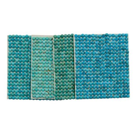 Picture of Turquoise Round Stabilized Kingman Cabochon 3mm