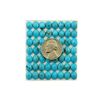 Picture of Turquoise Oval Stabilized Kingman Cabochon 6x8mm