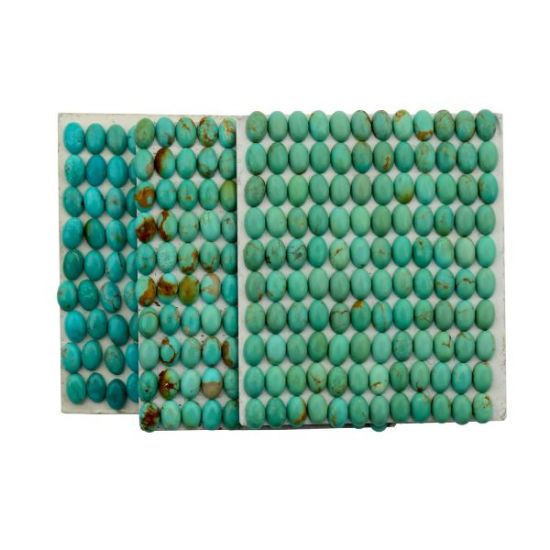 Picture of Turquoise Oval Stabilized Kingman Cabochon 4x6mm