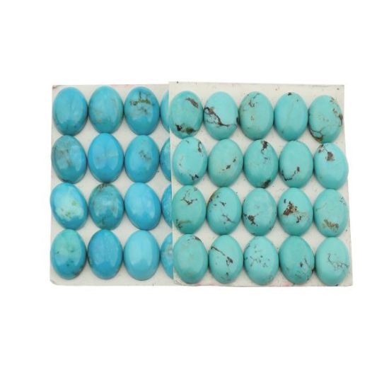 Picture of Turquoise Oval Stabilized Kingman Cabochon 10x14mm