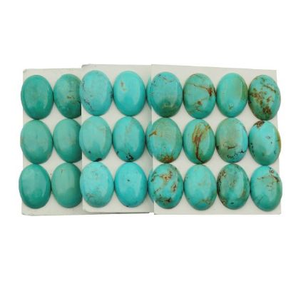 Picture of Turquoise Oval Stabilized Kingman Cabochon 13x18mm