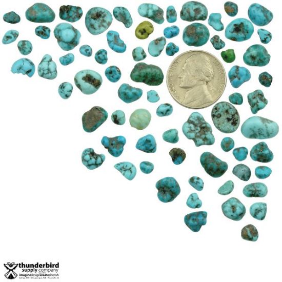 Picture of Extra Small Enhanced Arizona Turquoise Cabochon (No Back)